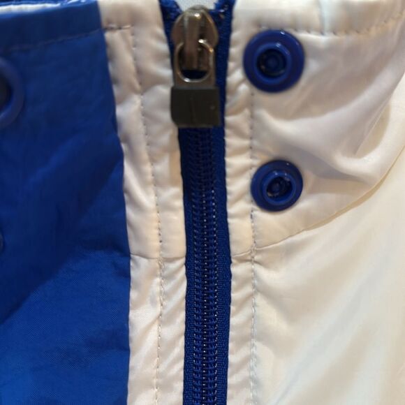 VTG 90s Y2K Nike Blue White Swoosh Logo Full Zip Windbreaker Jacket L Philippine - Picture 9 of 14